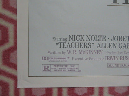 TEACHERS US ONE SHEET  POSTER NICK NOLTE JOBETH WILLIAMS 1984