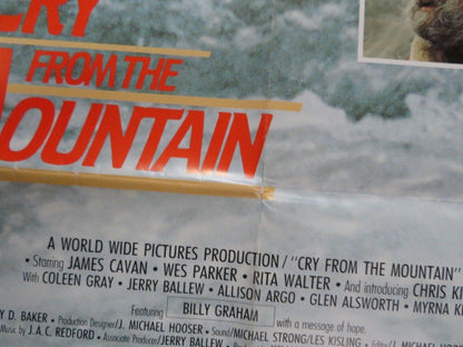 CRY FROM THE MOUNTAIN US ONE SHEET POSTER CHRIS KIDD WES  PARKER 1985