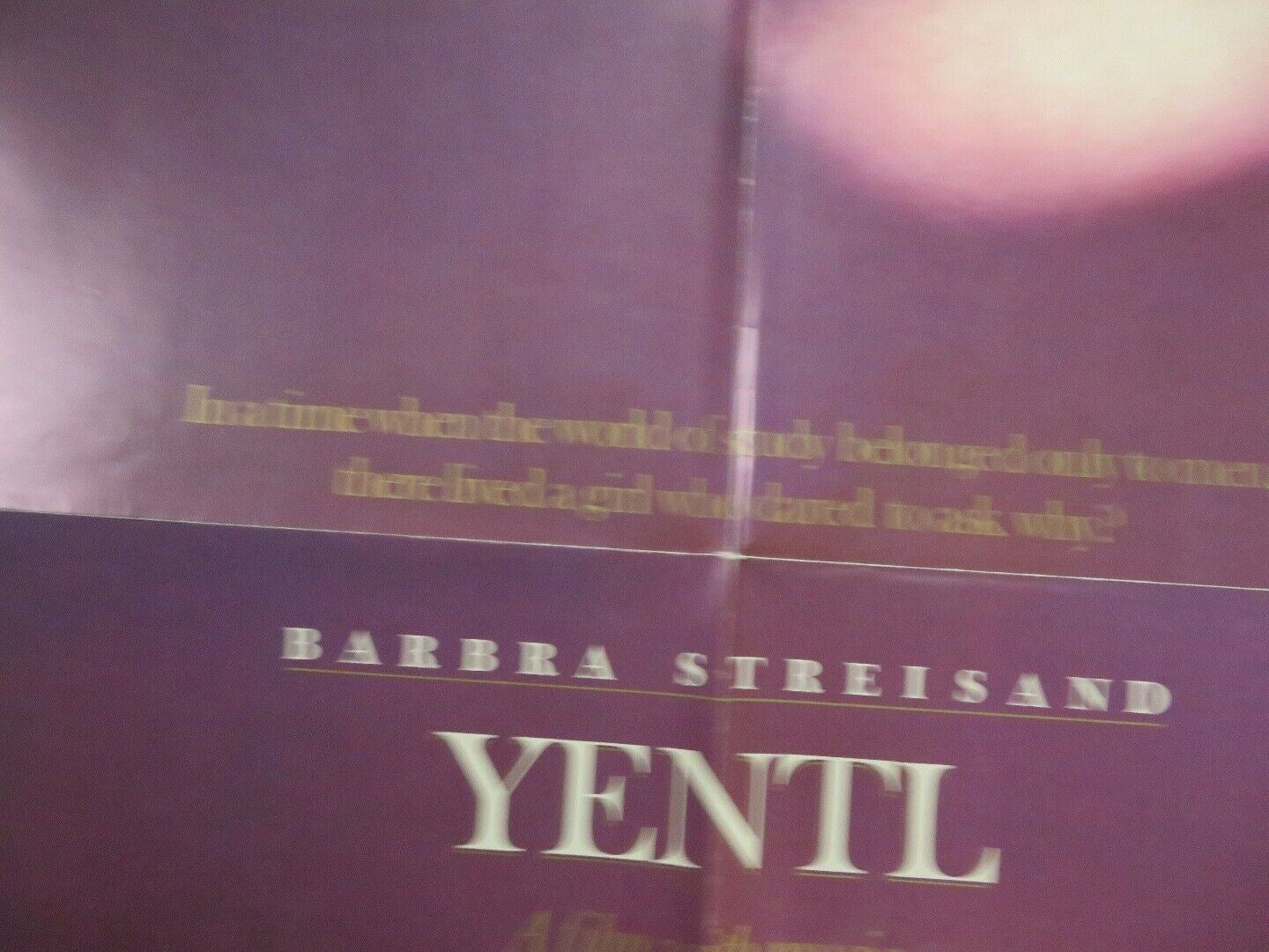 YENTL US ONE SHEET  POSTER BARBRA STREISAND 1983