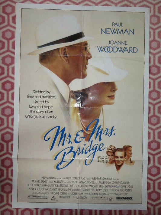 MR.& MRS BRIDGE US ONE SHEET  POSTER PAUL NEWMAN  SAUNDRA MCCLAIN 1990