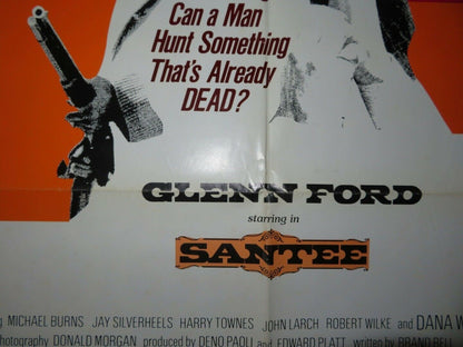 SANTEE US ONE SHEET POSTER GLEN FORD MICHAEL BURNS 1973