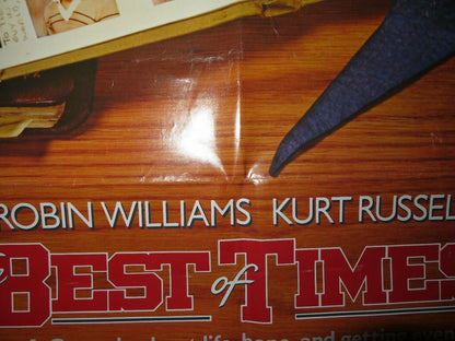 THE BEST OF TIMES US ONE SHEET POSTER ROBIN WILLIAMS KURT RUSSELL 1986