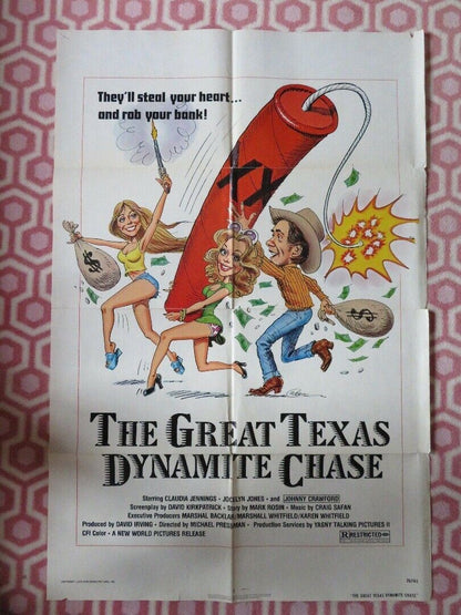 THE GREAT TEXAS DYNAMITE CHASE US ONE SHEET POSTER CLAUDIA JENNINGS