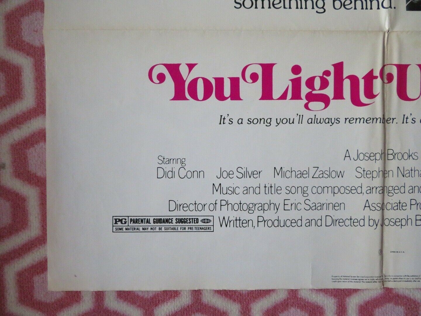 YOU LIGHT UP MY LIFE  US ONE SHEET POSTER DIDI CONN JOE SLIVER 1977