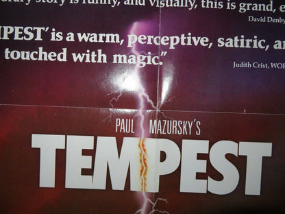 TEMPEST US ONE SHEET POSTER JOHN CASSAVETES GENA ROWLANDS 1982