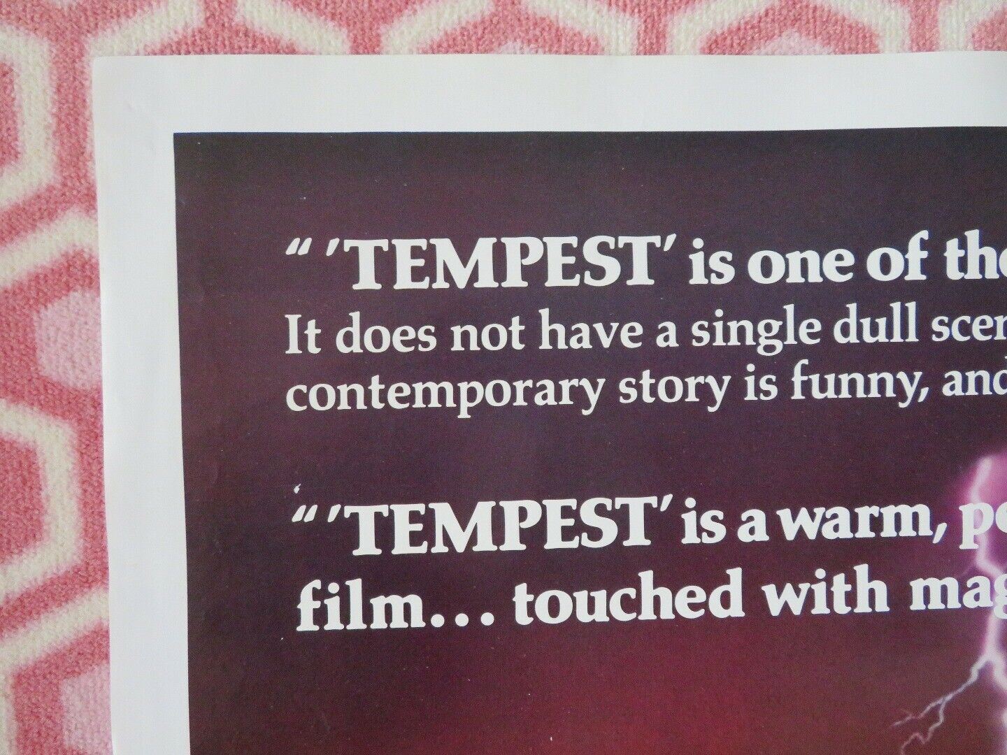 TEMPEST US ONE SHEET POSTER JOHN CASSAVETES GENA ROWLANDS 1982