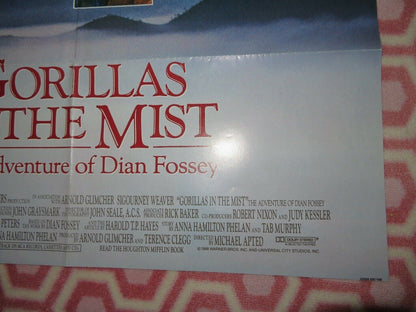 GORILLAS IN THE MIST  US ONE SHEET POSTER SIGOURNEY WEAVER 1988