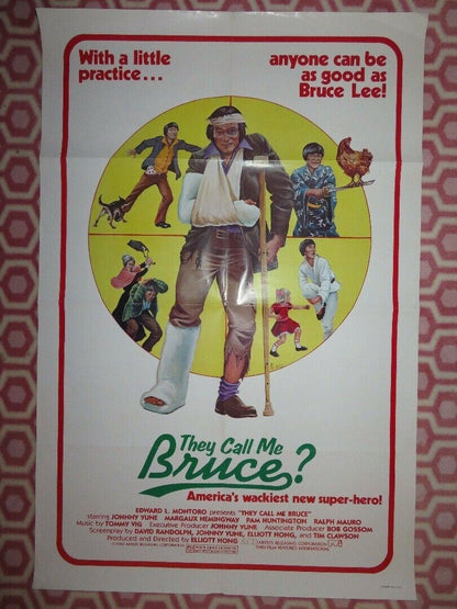 THEY CALL ME BRUCE? US ONE SHEET POSTER  JONNY YUNE BRUCE LEE 1982