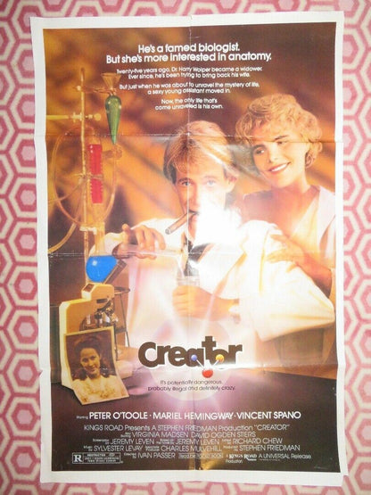 CREATOR US ONE SHEET POSTER PETER O'TOOLE MARIEL HEMINGWWAY 1985