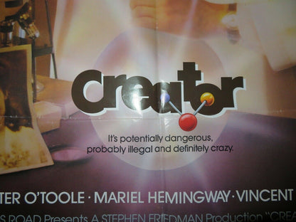 CREATOR US ONE SHEET POSTER PETER O'TOOLE MARIEL HEMINGWWAY 1985