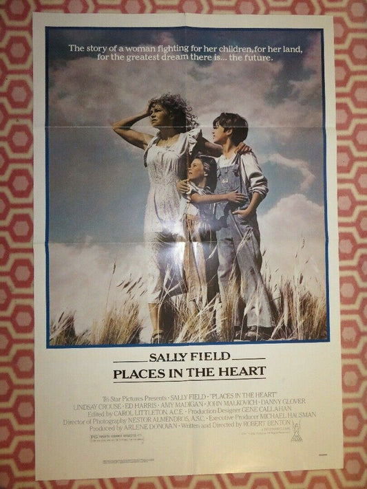 PLACES IN THE HEART ONE SHEET POSTER SALLY FIELD  LINDSAY CROUSE 1984