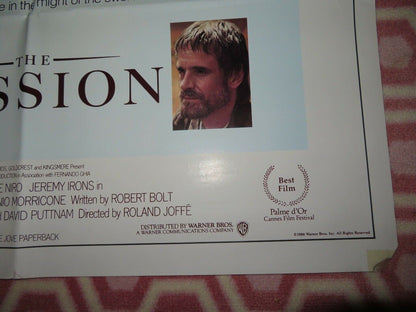 THE MISSION US ONE SHEET POSTER ROBERT DE NIRO JEREMY IRONS 1986