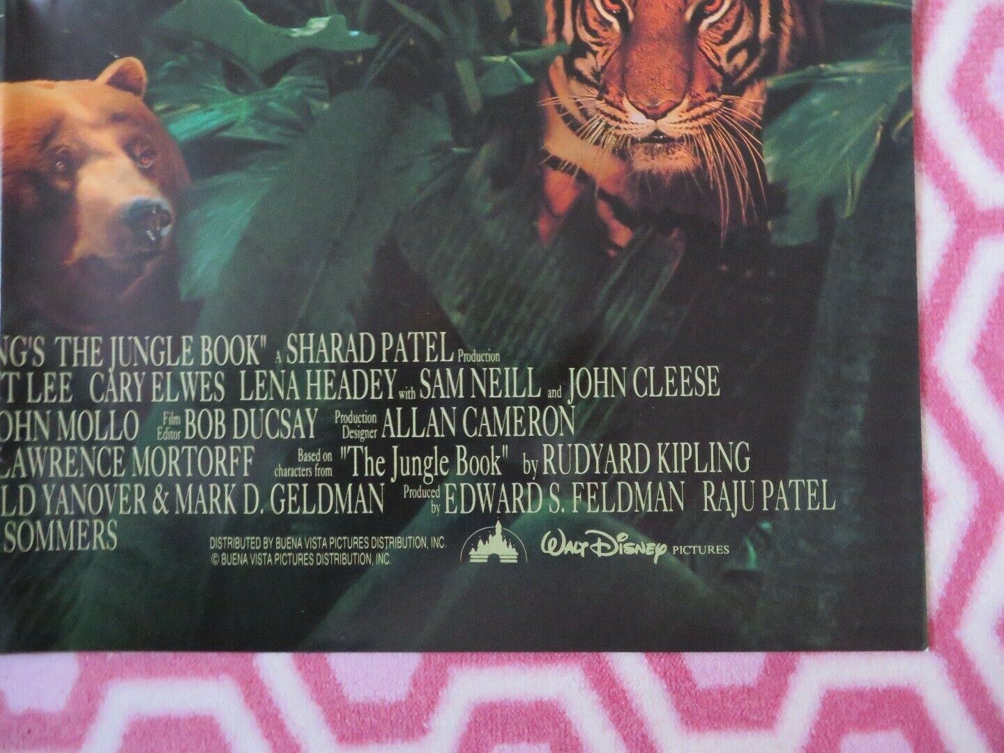 THE JUNGLE BOOK US ONE SHEET POSTER DISNEY JASON SCOTT LEE 1994