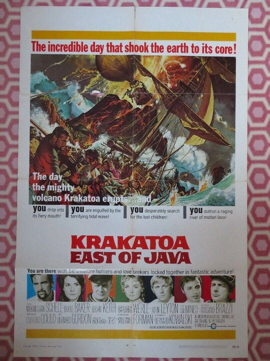 KRAKATOA EAST OF JAVA US ONE SHEET POSTER DIANE BAKER 1968