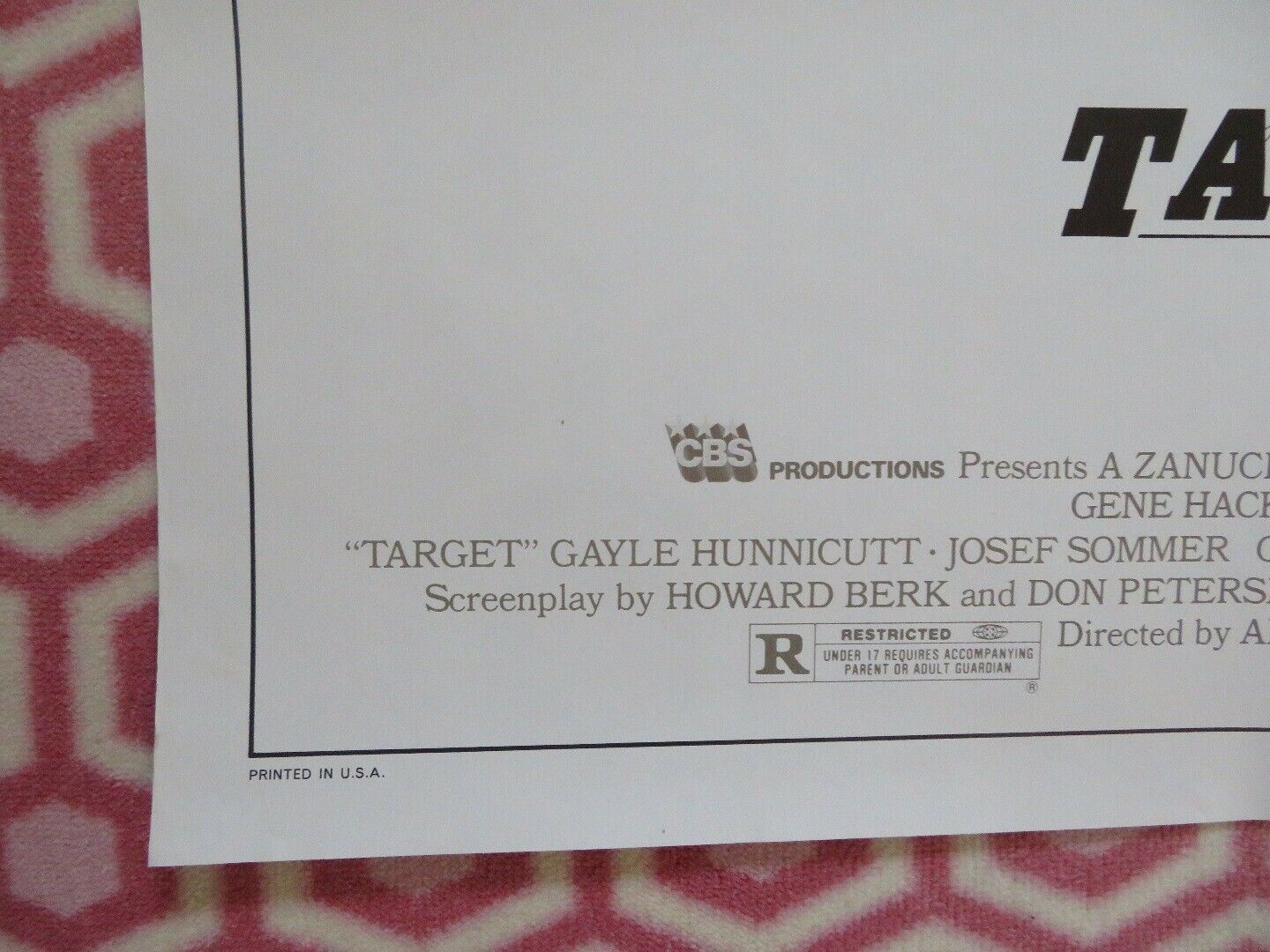 TARGET US ONE SHEET POSTER GENE HACKMAN MATT DILLON 1985