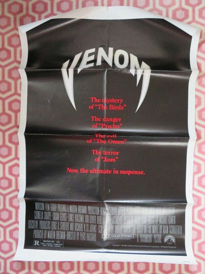 VENOM US ONE SHEET POSTER KLAUS KINSKI OLIVER REED 1981