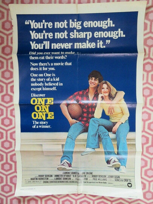 ONE ON ONE STYLE B US ONE SHEET POSTER ROBBY BENSON ANNETTE O'TOOLE '77