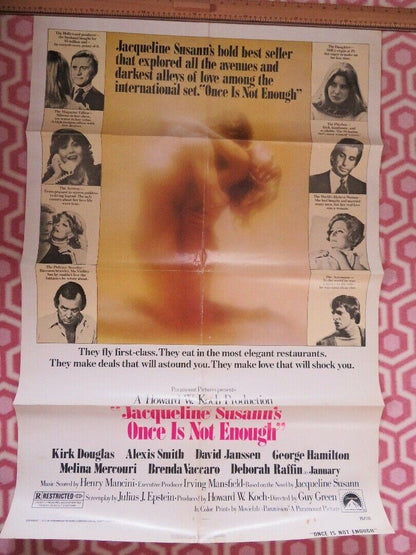 ONCE IS NOT ENOUGH US ONE SHEET POSTER KIRK DOUGLAS ALEXIS SMITH 1975