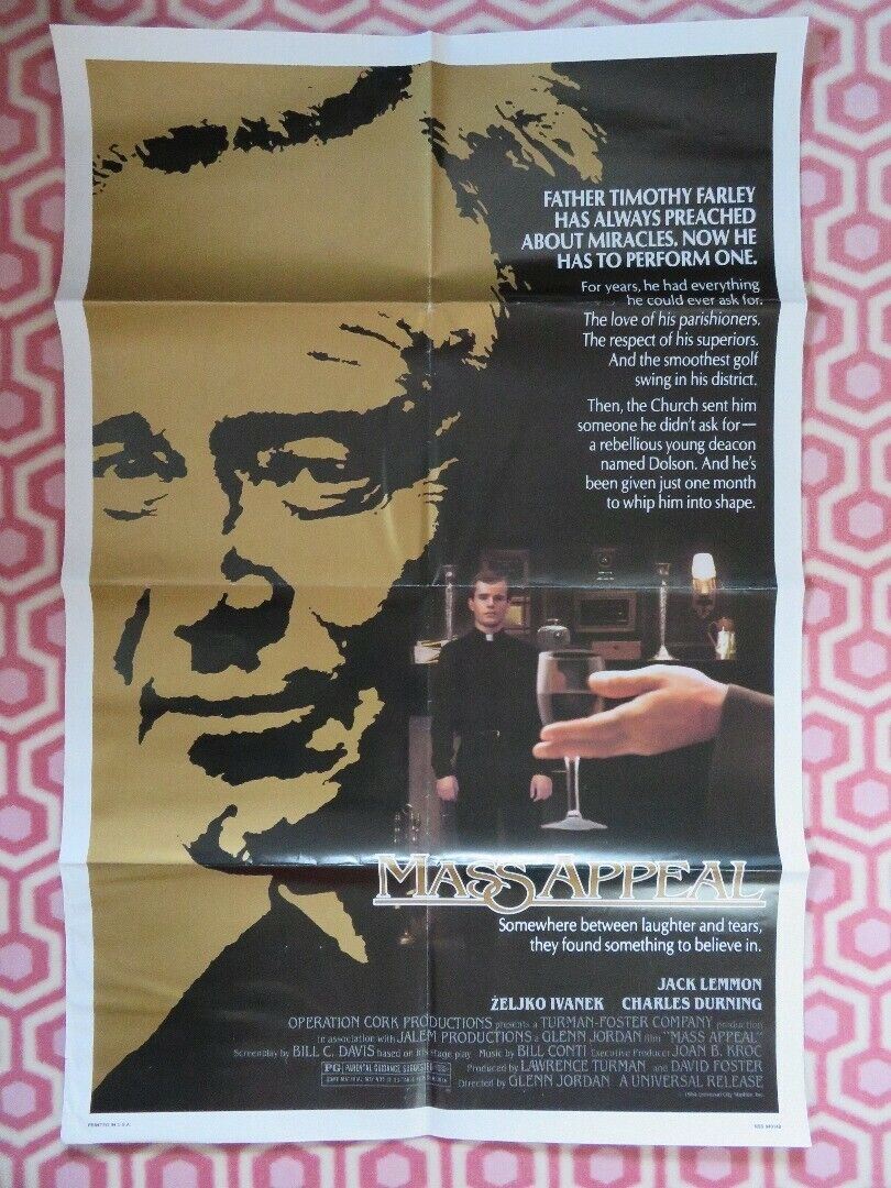 MASS APPEAL US ONE SHEET POSTER JACK LEMMON ZELIJKO IVANEK  1984