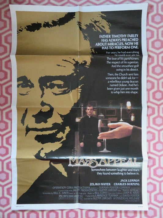 MASS APPEAL US ONE SHEET POSTER JACK LEMMON ZELIJKO IVANEK  1984