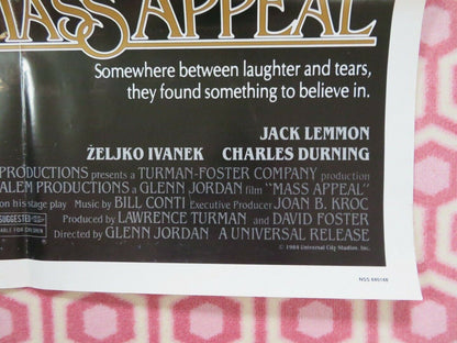 MASS APPEAL US ONE SHEET POSTER JACK LEMMON ZELIJKO IVANEK  1984