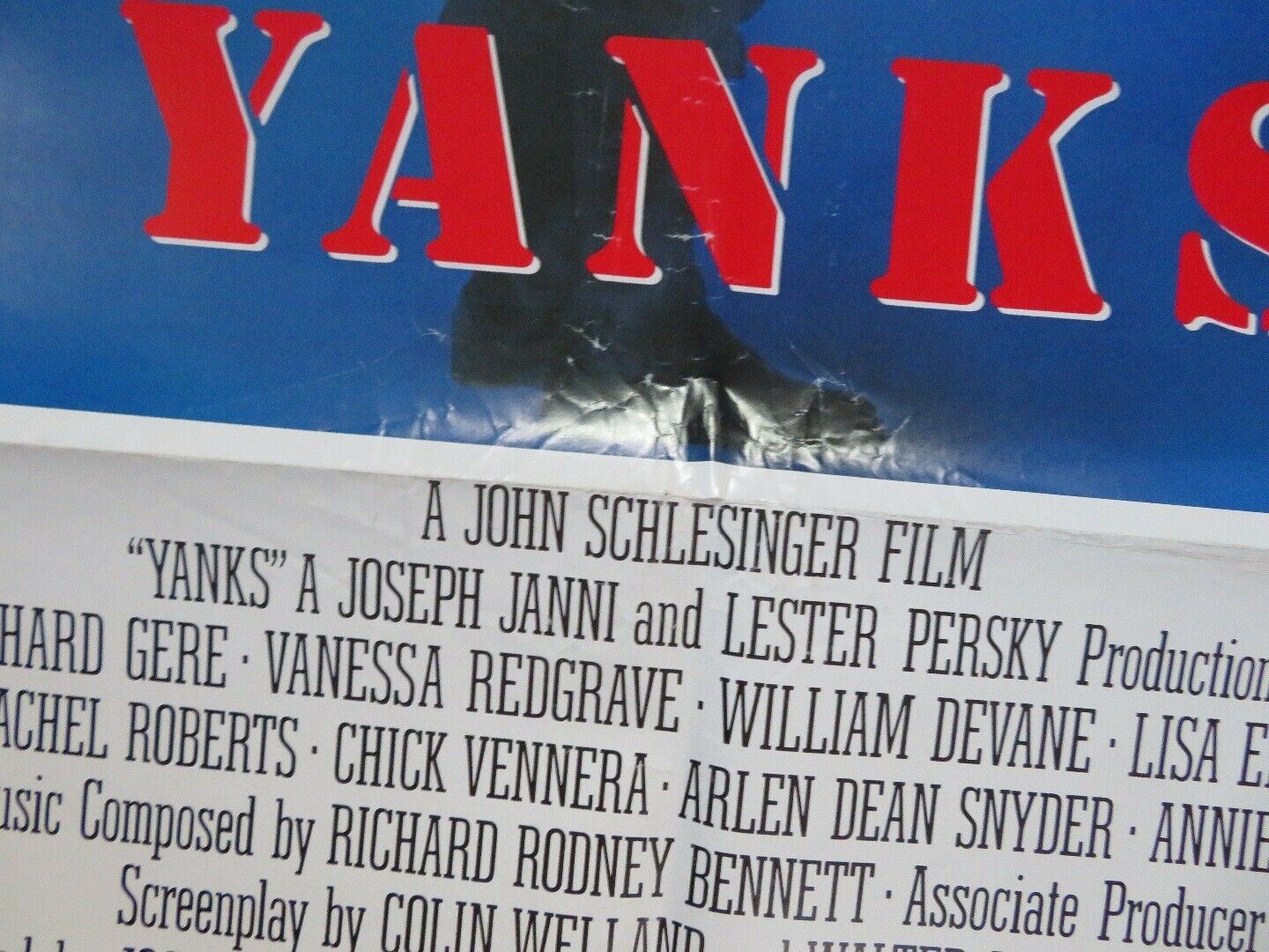 YANKS  US ONE SHEET POSTER RICHARD GERE VANESSA REDGRAVE 1979