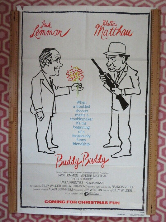 BUDDY BUDDY ADVANCE US ONE SHEET  POSTER JACK LEMMON WATER MATTHAU '81