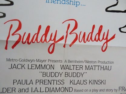 BUDDY BUDDY ADVANCE US ONE SHEET  POSTER JACK LEMMON WATER MATTHAU '81