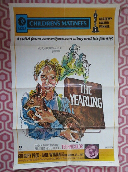 THE YEARLING US ONE SHEET POSTER GERGORY PECK 1971