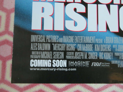 MERCURY RISING US ONE SHEET  ROLLED POSTER BRUCE WILLIS ALEC BALDWIN