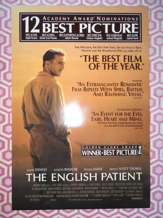 THE ENGLISH PATIENT US ONE SHEET  ROLLED POSTER WILLEM DAFOE 1996