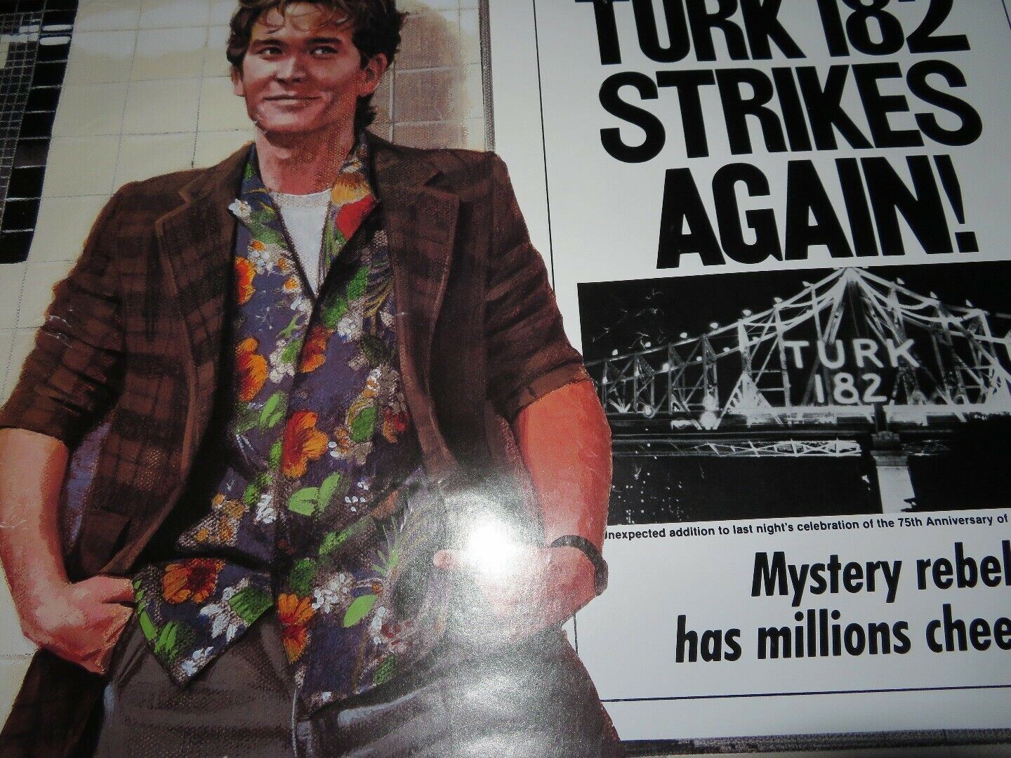 TURK 182 US ONE SHEET ROLLED POSTER TIMOTHY HUTTON KIM CATTRALL 1985