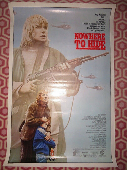 NOWHERE TO HIDE US ONE SHEET  ROLLED POSTER AMY MADIGAN 1987