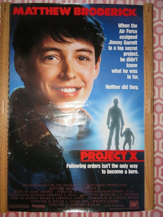 PROJECT X  US ONE SHEET  ROLLED POSTER MATTHEW BRODERICK 1987