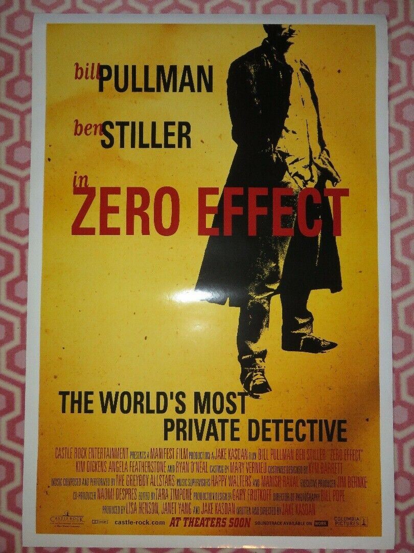 ZERO EFFECT US ONE SHEET  ROLLED POSTER BILL PULLMAN BEN STILLER 1998