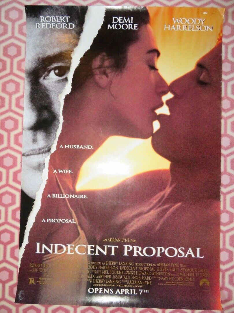 INDECENT PROPOSAL US ONE SHEET  ROLLED POSTER ROBERT REDFORD 1993