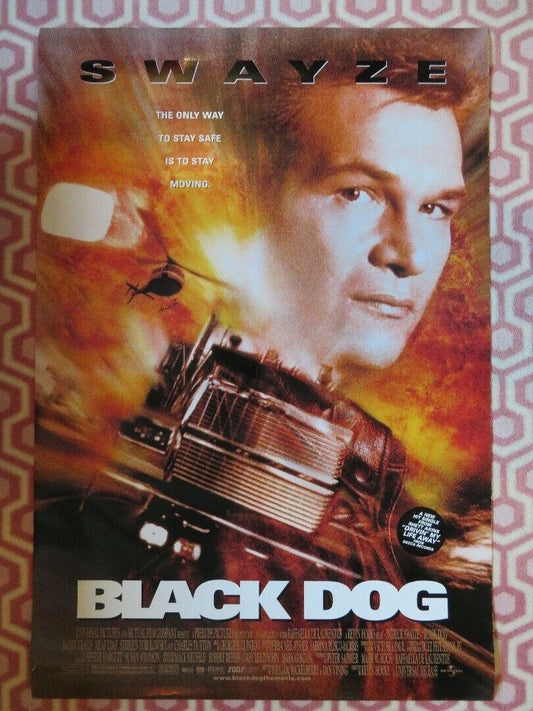 BLACK DOG  US ONE SHEET  ROLLED POSTER PATRICK SWAYZE 1998