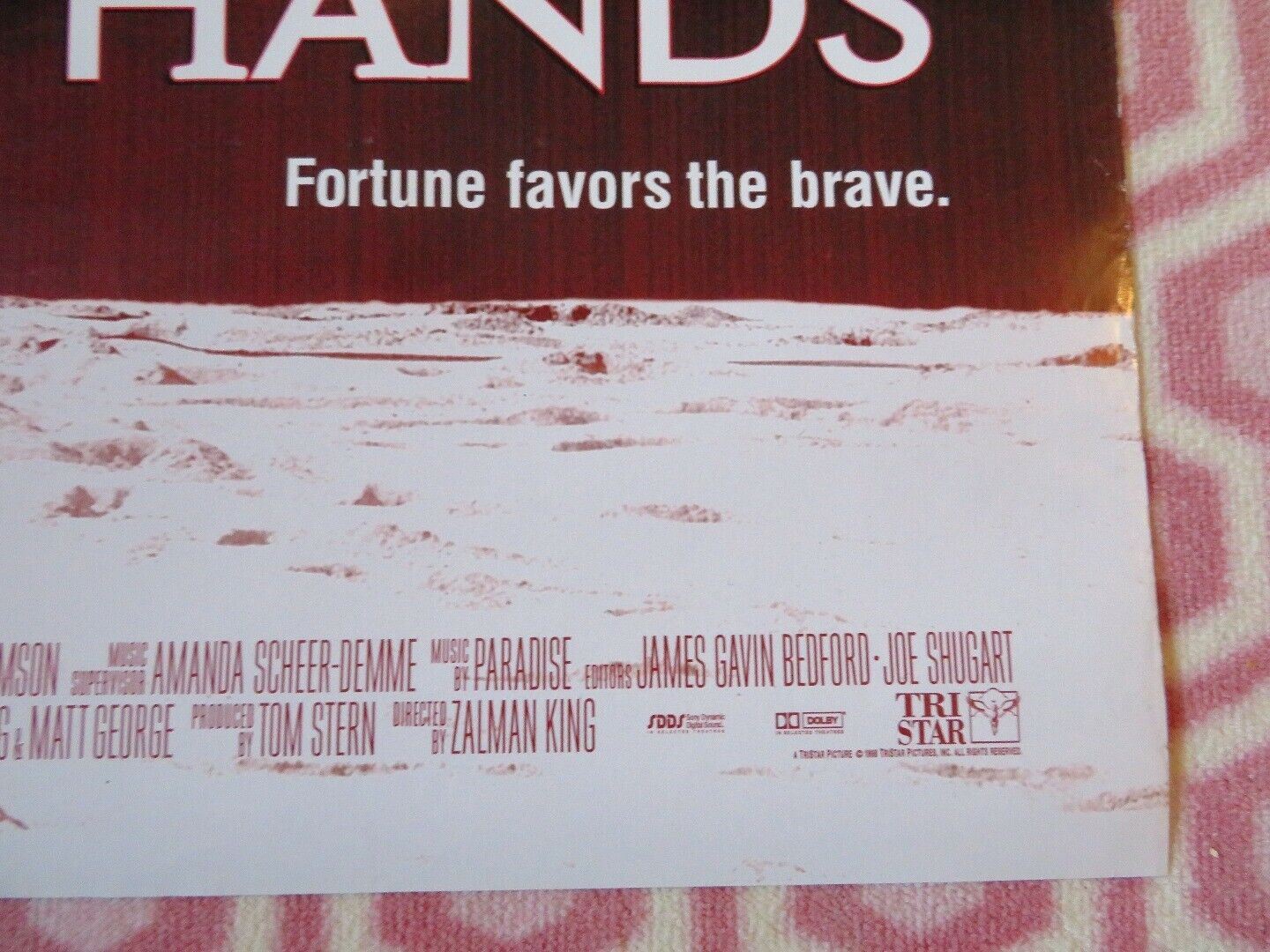 IN GOD'S HANDS US ONE SHEET ROLLED POSTER SHANE DORIAN 1998