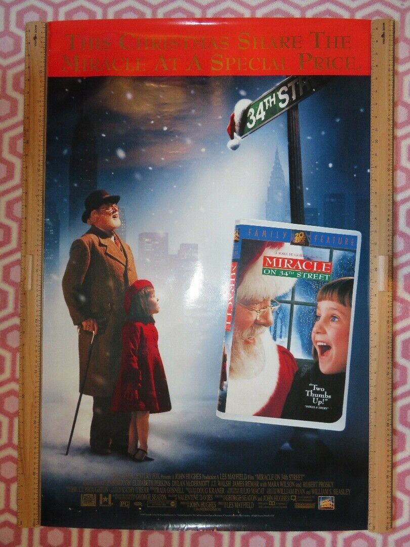 MIRACLE ON 34TH STREET VHS POSTER US ONE SHEET ROLLED POSTER 1994