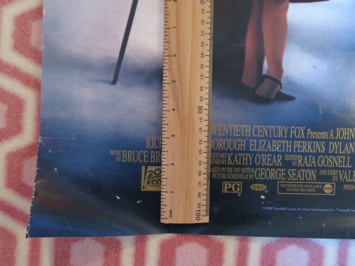 MIRACLE ON 34TH STREET VHS POSTER US ONE SHEET ROLLED POSTER 1994