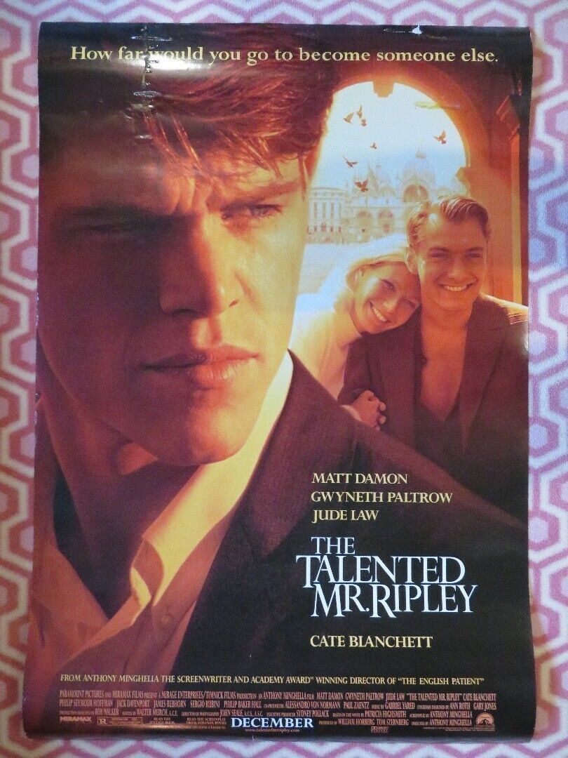 THE TALENTED MR RIPLEY US ONE SHEET ROLLED POSTER MATT DAMON JUDE LAW