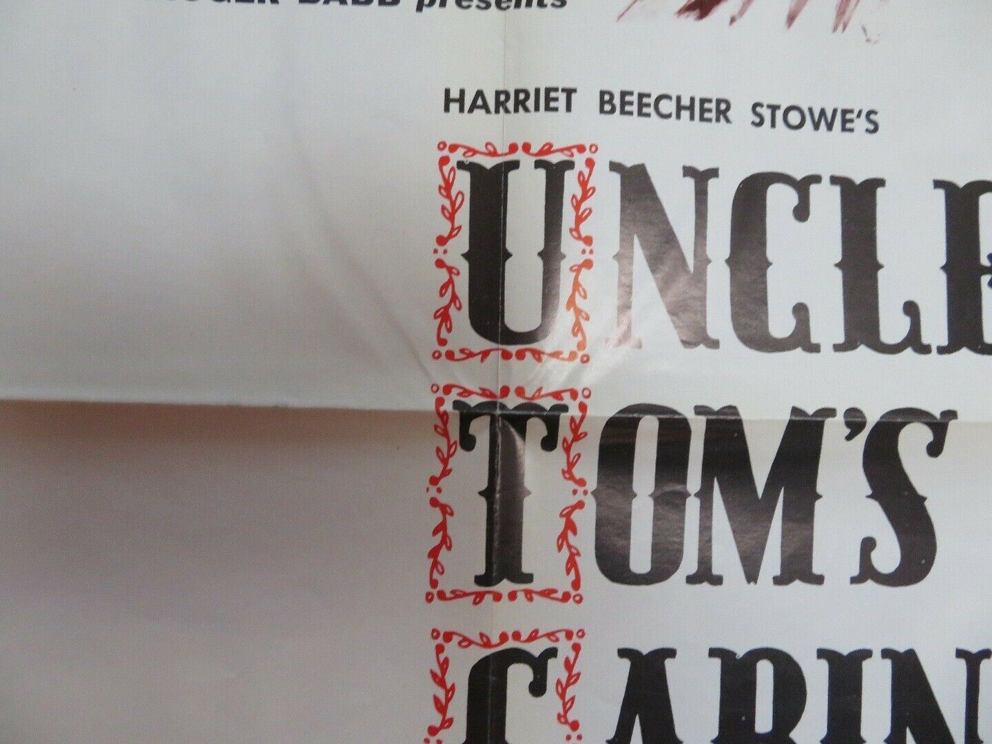 UNCLE TOM'S CABIN US ONE SHEET POSTER HARRIET BEECHER STOWE 1977