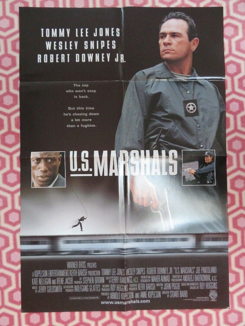 U.S. MARSHALS US ONE SHEET POSTER TOMMY LEE JONES ROBERT DOWNEY JR.