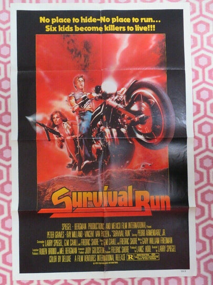 SURVIVAL RUN / SPREE US ONE SHEET  POSTER PETER GRAVES RAY MILLAND