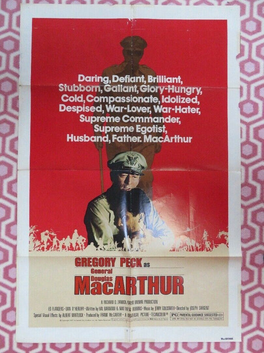 MACARTHUR US ONE SHEET  POSTER GREGORY PECK  ED FLANDERS 1977