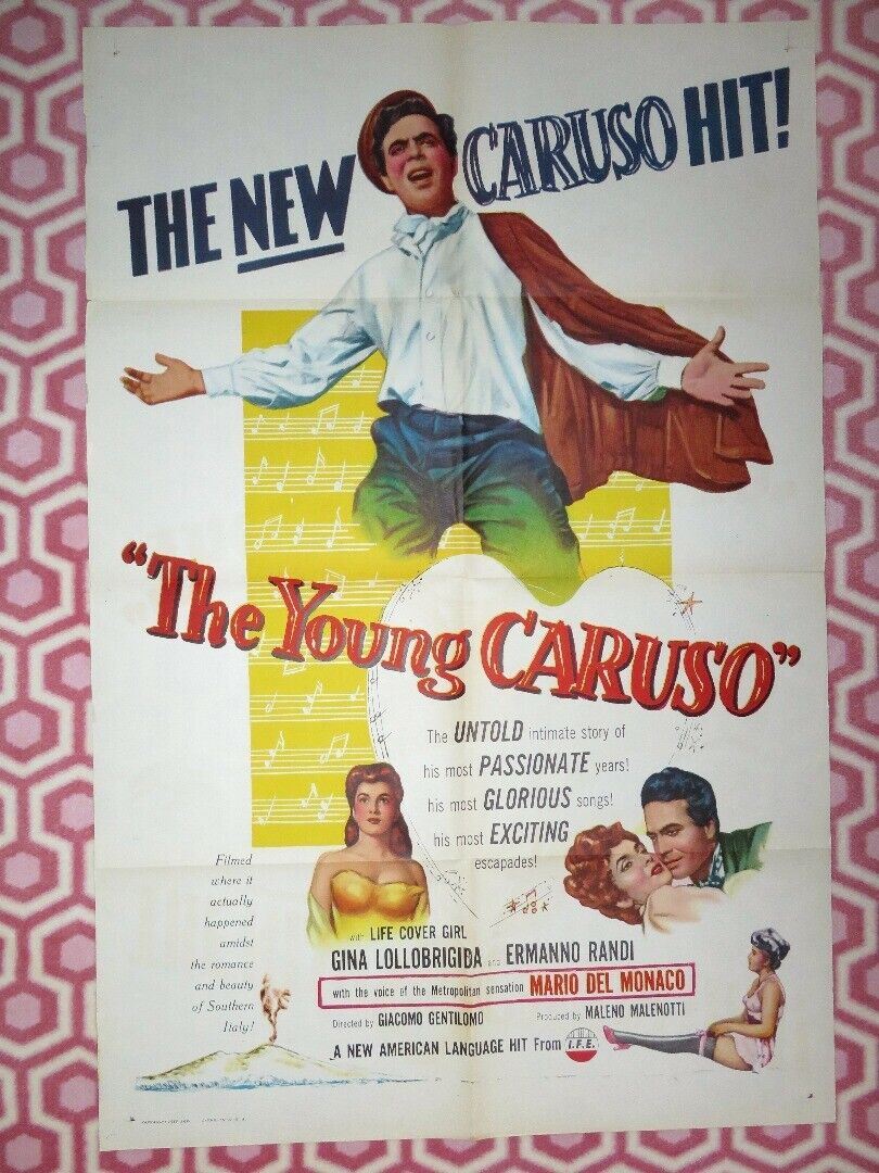 YOUNG CARUSO US ONE SHEET  POSTER GINA LOLLOBRIGIBA 1953