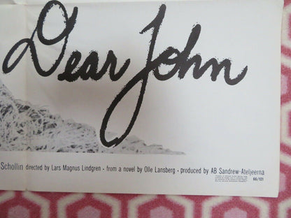 DEAR JOHN US ONE SHEET  POSTER JARL KULLE CHRISTINA SCHOLLIN 1964