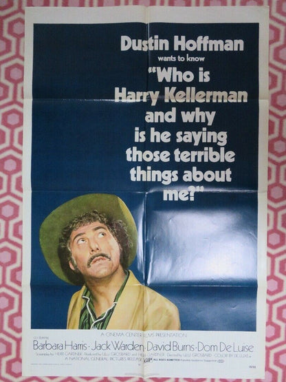 WHO IS HARRY KELLERMAN? US ONE SHEET POSTER BARBARA HARRIS  1971