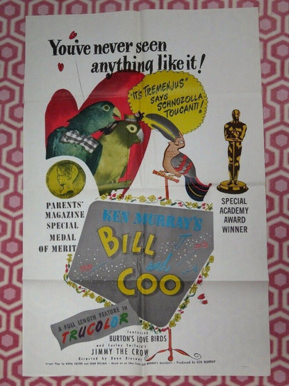 BILL AND COO US ONE SHEET RE-RELEASE POSTER KEN MURRAY R1948