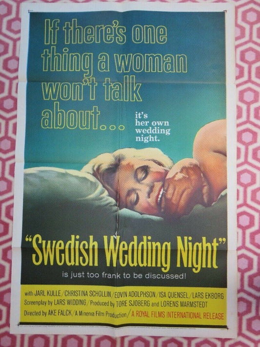 SWEDISH WEDDING NIGHT US ONE SHEET POSTER JARL KULLE 1964